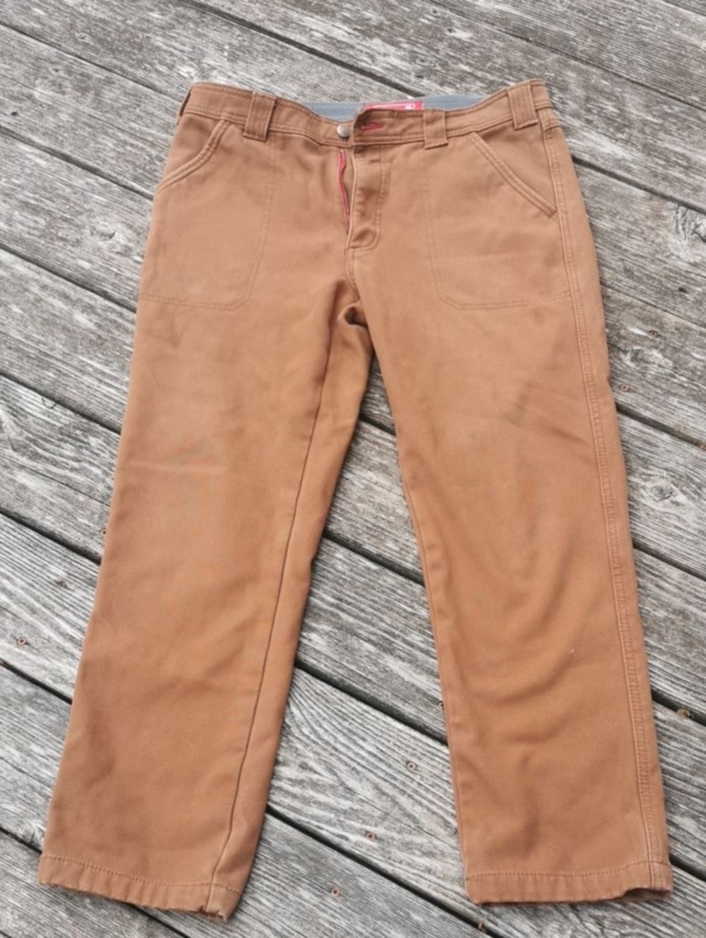 Colemans Mens Fleece lined Canvas Utility Workwear Brown Pant. Size 34